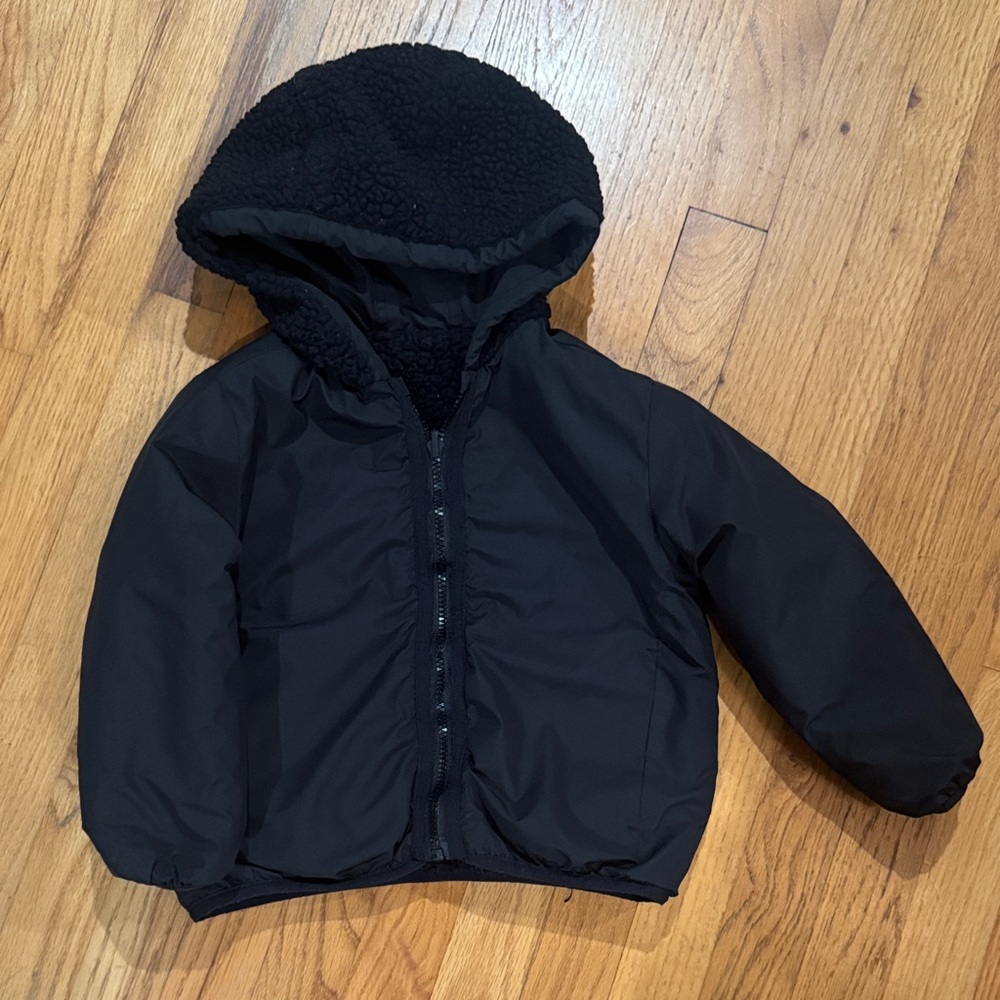 Reversible Zara kids Black Hooded Jacket
